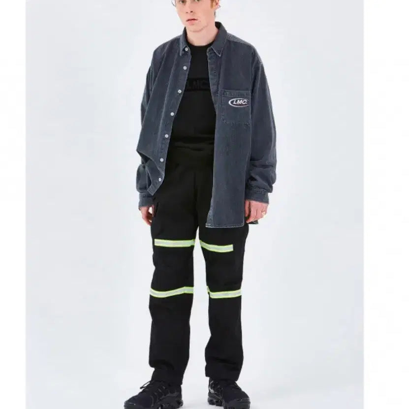 [BUNJANG] LMC Oversized Black Denim Shirt / LMC 오버핏 블랙데님 셔츠