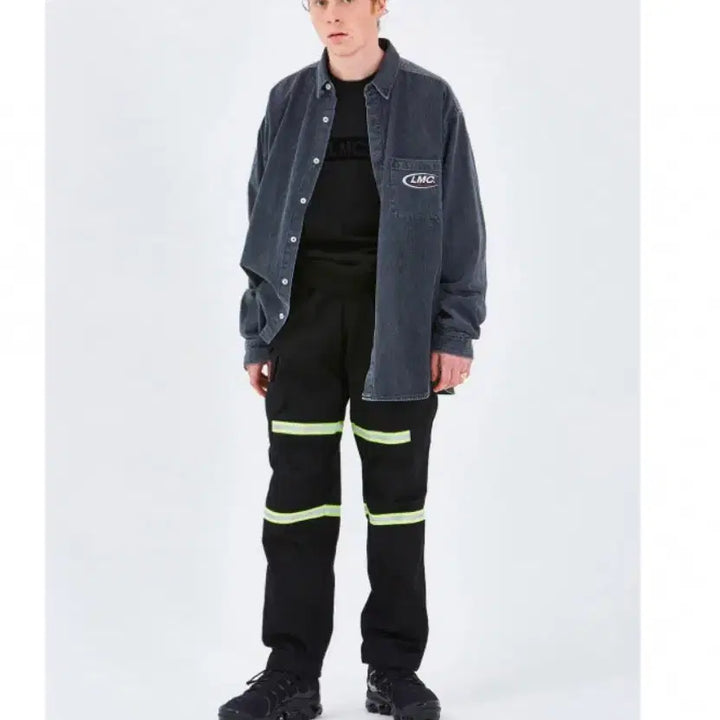 [BUNJANG] LMC Oversized Black Denim Shirt / LMC 오버핏 블랙데님 셔츠