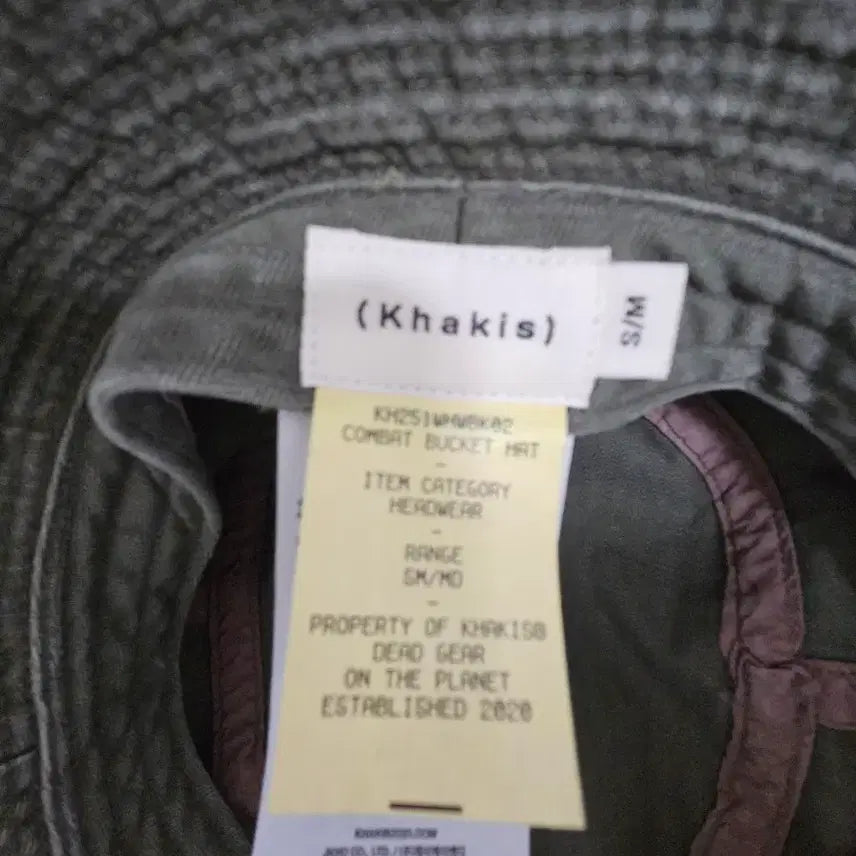 [BUNJANG] Kakys Combat Bucket Hat Olive S/M / 카키스 컴뱃 버킷햇 올리브 S/M