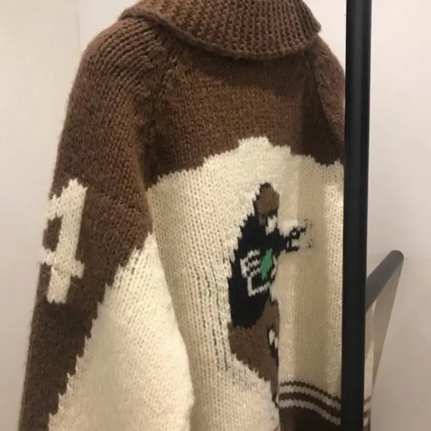 [BUNJANG] WeAre Rugby Cardigan (Brown) / 위아 럭비가디건 (브라운)