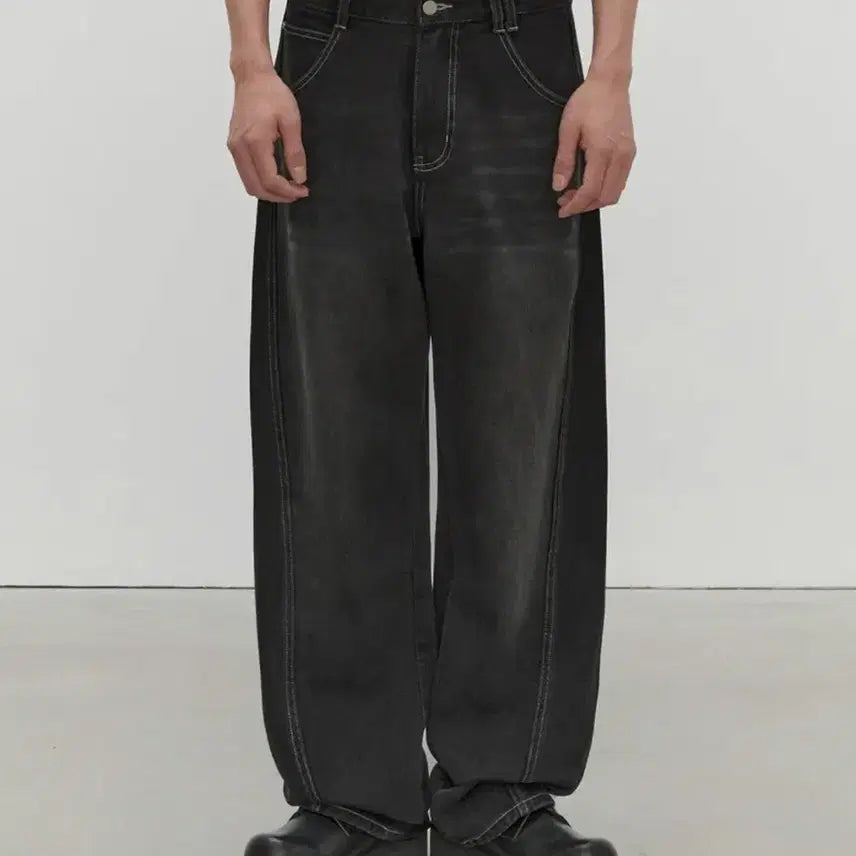 [BUNJANG] Dekete Curved Wide Jeans / 28 데케트 Curved Wide Jeans 커브드 와이드진 흑청데님팬츠