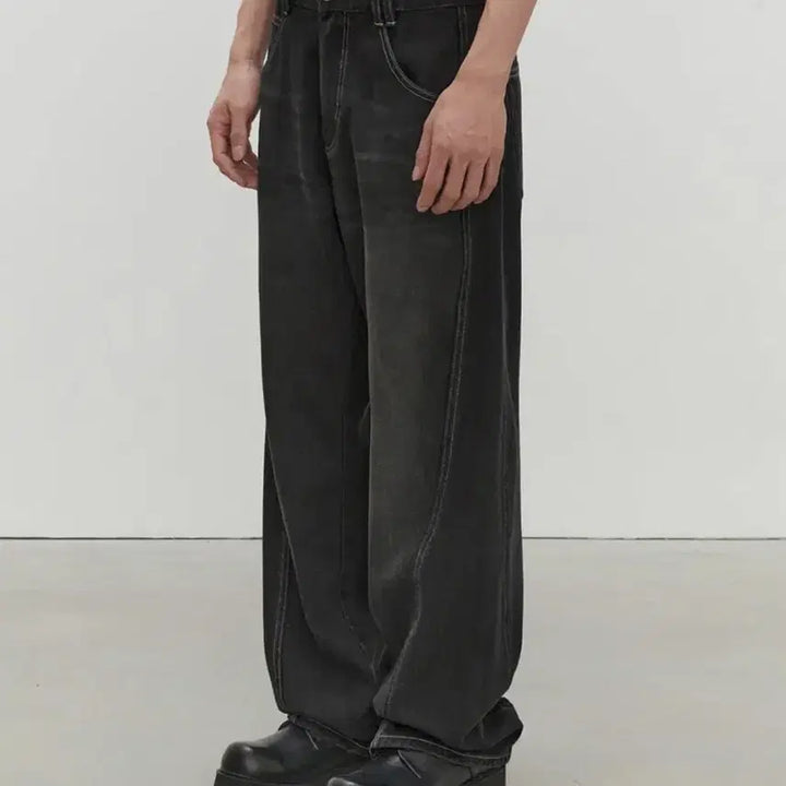 [BUNJANG] Dekete Curved Wide Jeans / 28 데케트 Curved Wide Jeans 커브드 와이드진 흑청데님팬츠