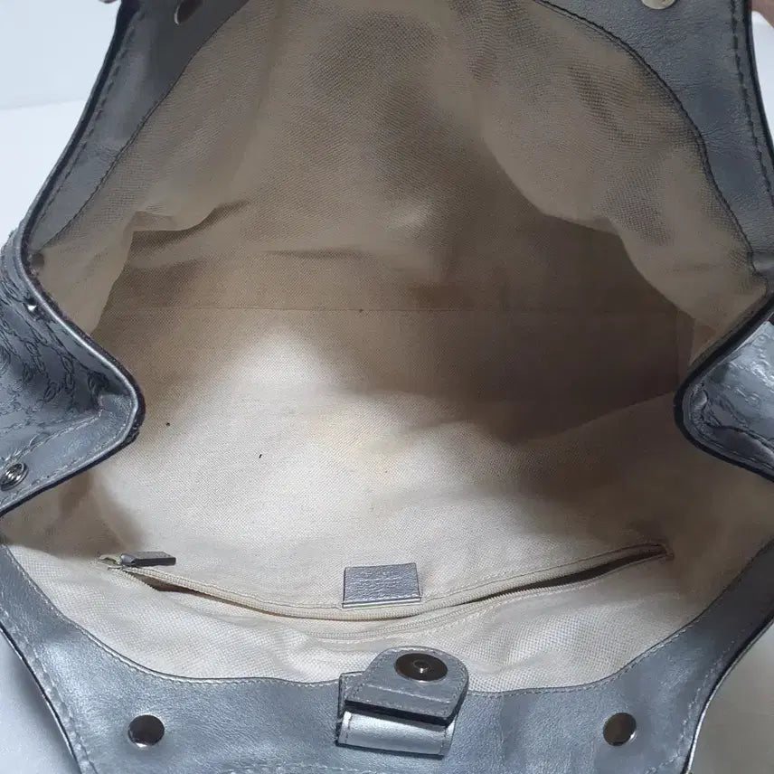 [BUNJANG] Gucci Silver Leather Tote Bag / 정품 ㅡ구찌ㅡ실버가죽ㅡ토트백