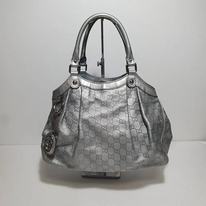[BUNJANG] Gucci Silver Leather Tote Bag / 정품 ㅡ구찌ㅡ실버가죽ㅡ토트백