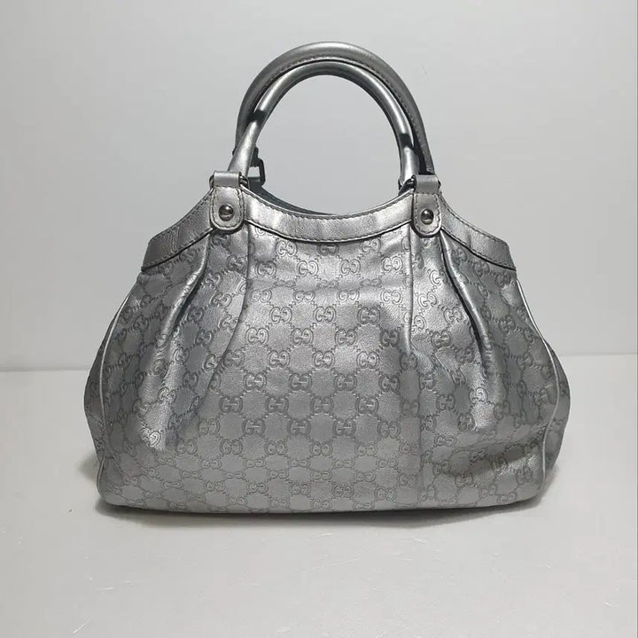 [BUNJANG] Gucci Silver Leather Tote Bag / 정품 ㅡ구찌ㅡ실버가죽ㅡ토트백