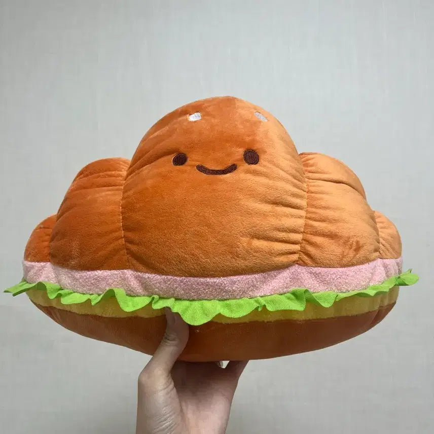 [BUNJANG] Salt Bread Sandwich Plush Cushion / 소금빵 샌드위치 인형 쿠션 (새상품)