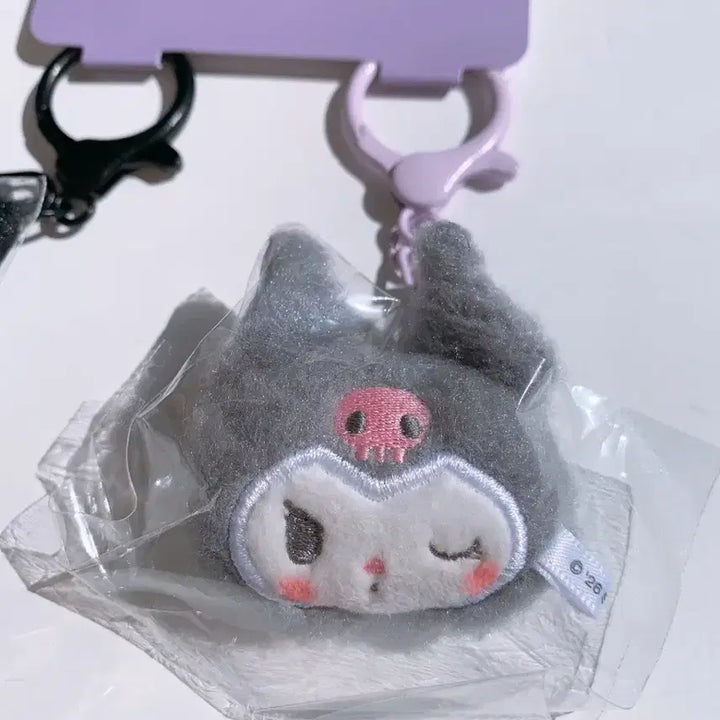 [BUNJANG] Sanrio Kuromi Mini Mascot Doll Keyring Set / 산리오 니코니코 미니 마스코트 인형키링2개세트 새상품 쿠로미