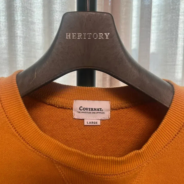 [BUNJANG] Covernat Orange Crewneck Sweatshirt / 커버낫 맨투맨