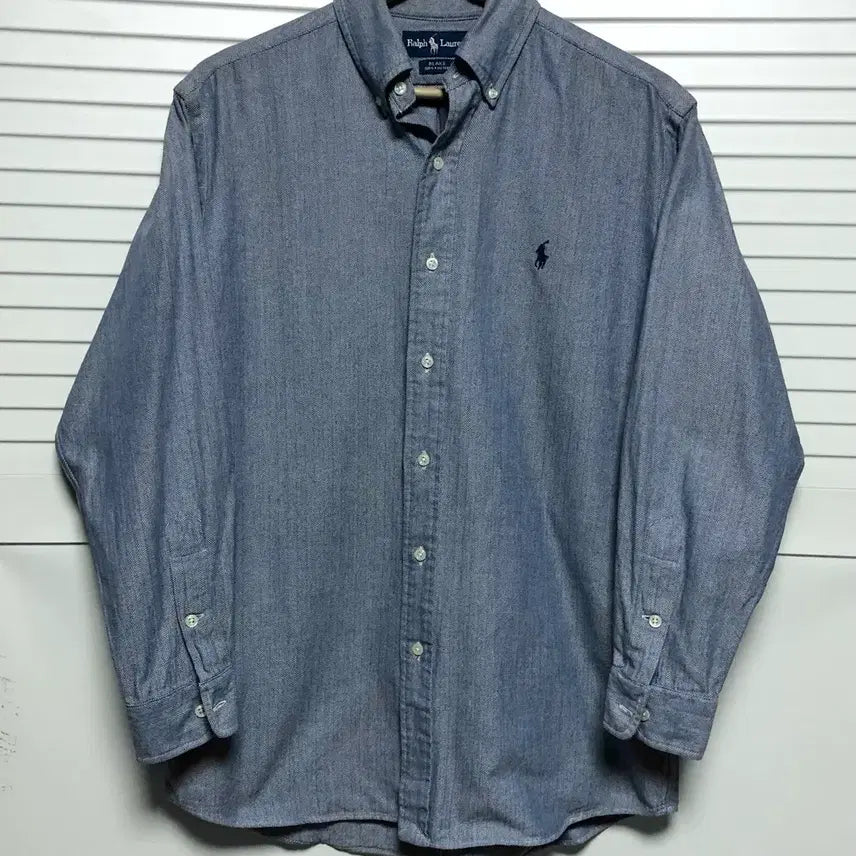 [BUNJANG] Polo Ralph Lauren Herringbone Shirt for Men / 폴로 랄프로렌 헤링본 셔츠 깔끔 남성용