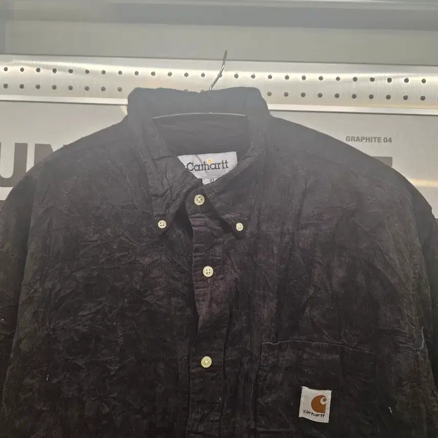 [BUNJANG] Carhartt Black Corduroy Shirt XL / 칼하트 블랙 코듀로이 셔츠 XL