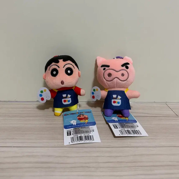[BUNJANG] Crayon Shin-chan Buriburizaemon & Shin-chan Artist Keyring Bundle Set / [일괄] 크레용신짱 짱구 부리부리대마왕 미술시간 미대생 인형 키링 세트