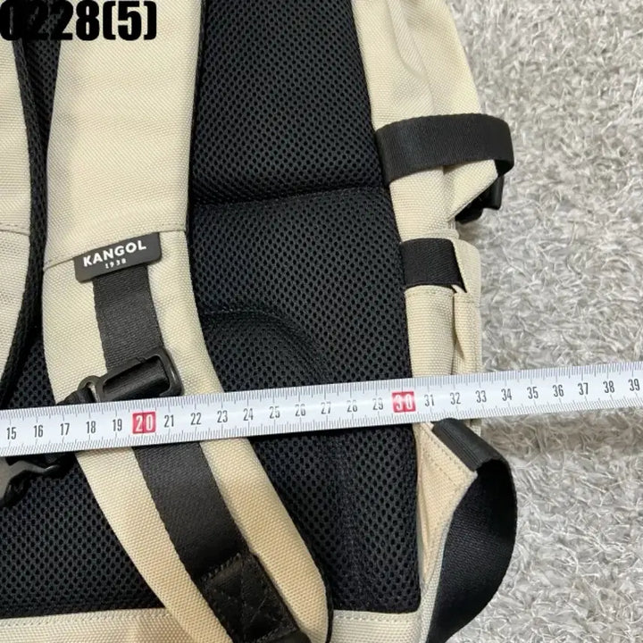 [BUNJANG] Kangol Beige Backpack Bag / 캉골 베이지 백팩 가방 0228