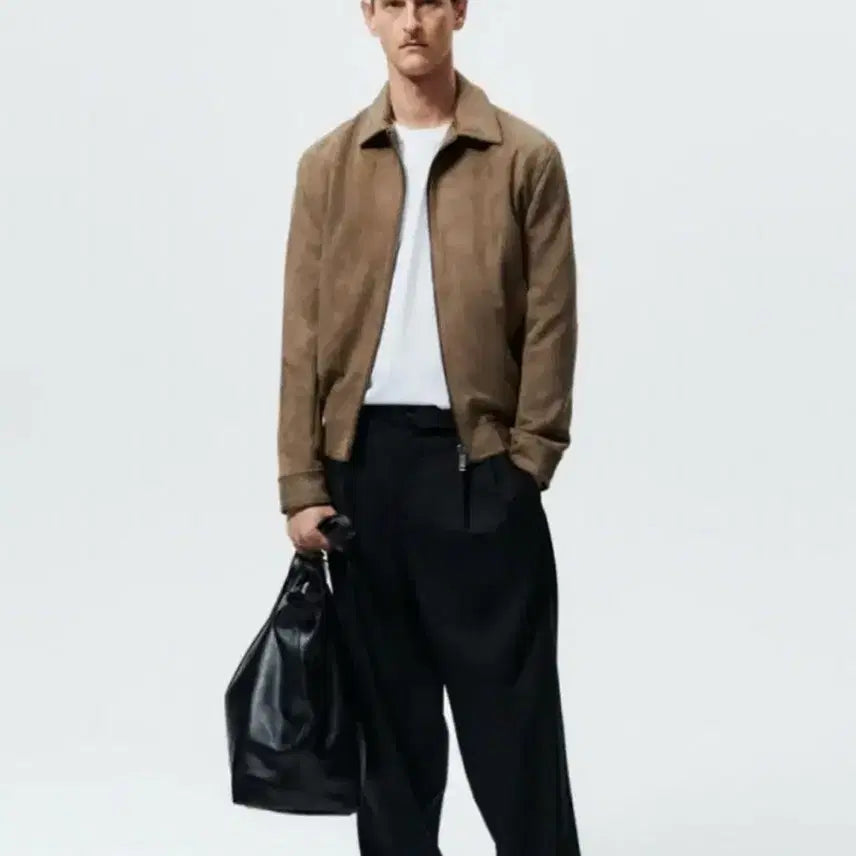 [BUNJANG] ZARA Lapel Collar Eco Suede Jacket (M) / 자라 라펠 칼라넥 에코 스웨이드 자켓(M)