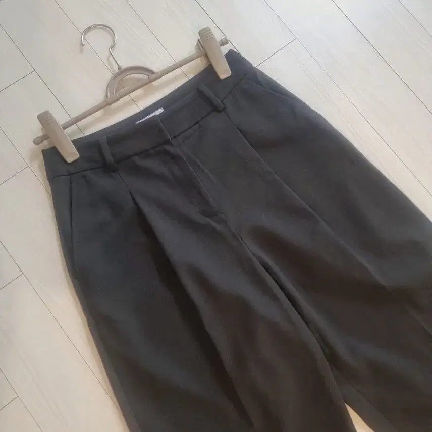 [BUNJANG] LIST Wide Slacks Black Pants / LIST 와이드 슬랙스 블랙 55