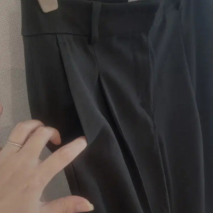 [BUNJANG] LIST Wide Slacks Black Pants / LIST 와이드 슬랙스 블랙 55