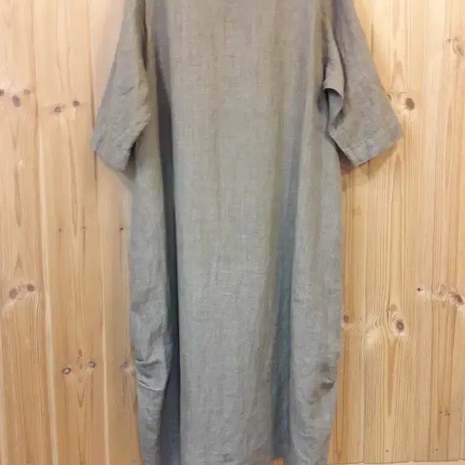 [BUNJANG] Natural Dye Embroidered Linen Long Dress / *천연염색 자수 린넨 롱 원피스     ( 새 상 품 )