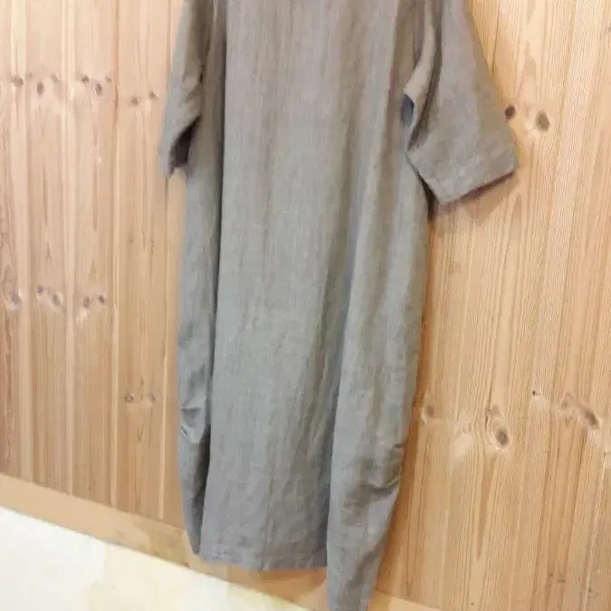 [BUNJANG] Natural Dye Embroidered Linen Long Dress / *천연염색 자수 린넨 롱 원피스     ( 새 상 품 )