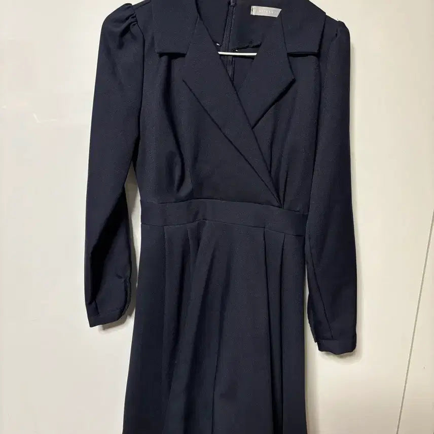 [BUNJANG] Artrans Navy Wrap Long Dress / 아트랑스 네이비 랩 롱원피스