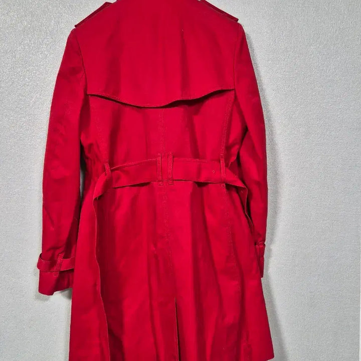 [BUNJANG] Vicolique Red Quilted Trench Coat - Size 55 / 비꼴리끄 레드 누빔 트렌치코트 55
