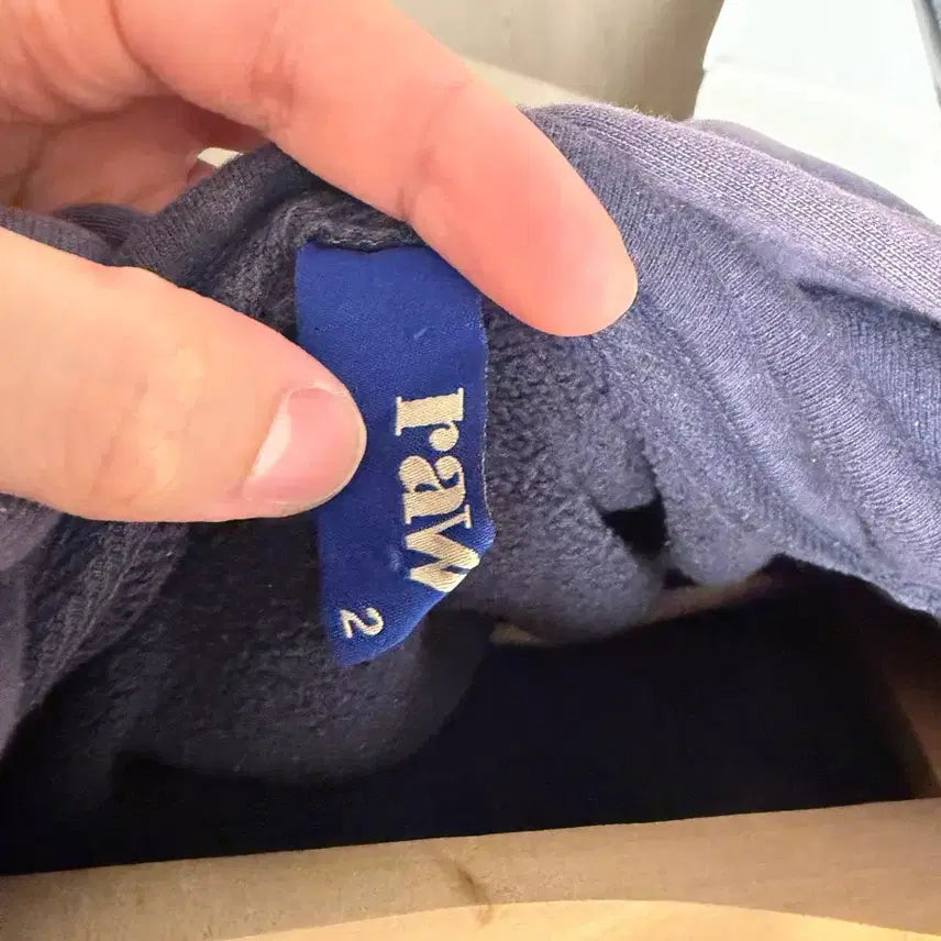 [BUNJANG] Blind Files Hood Navy Hoodie / [2] 블라인드파일즈 후드 네이비 퍼플