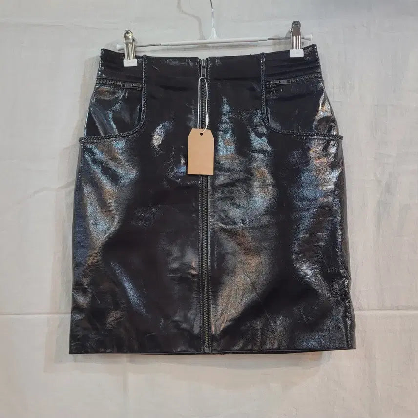 [BUNJANG] Maje Lambskin Mini Skirt / 마쥬 maje 새끼양가죽 미니 스커트