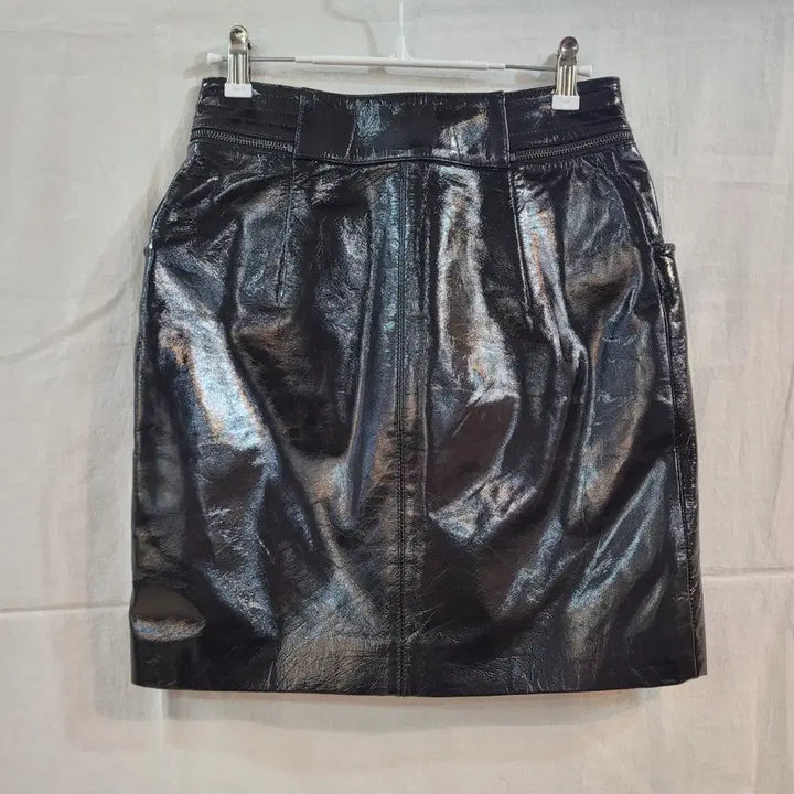 [BUNJANG] Maje Lambskin Mini Skirt / 마쥬 maje 새끼양가죽 미니 스커트