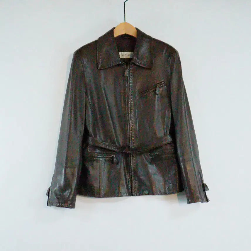 [BUNJANG] MaxMara Leather Jacket / MaxMara 양가죽 레더 자켓 40