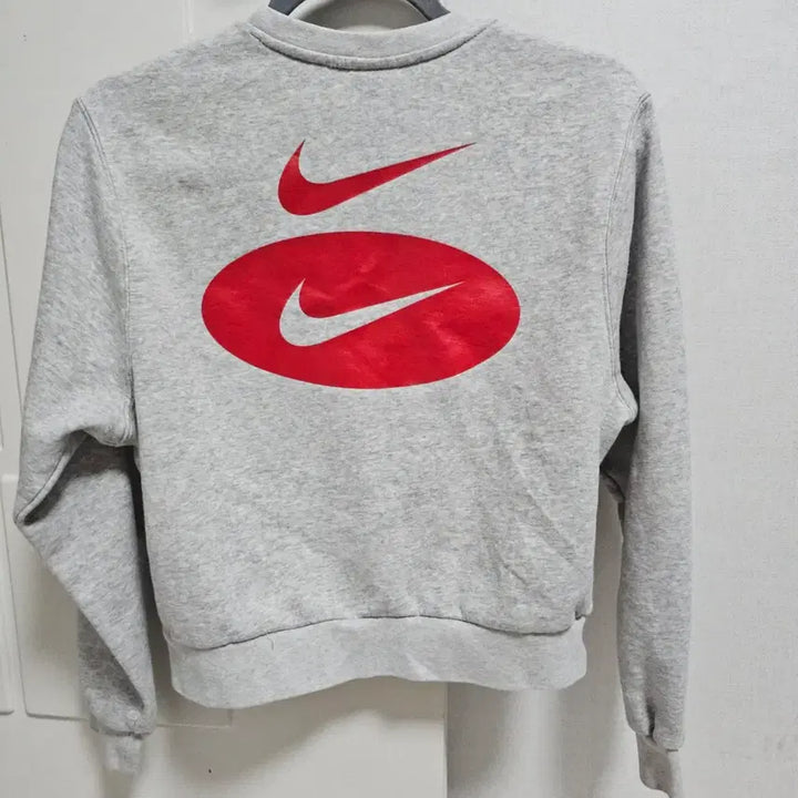 [BUNJANG] Nike Swoosh Gray Sweatshirt / 나이키 스우시 맨투맨 그레이