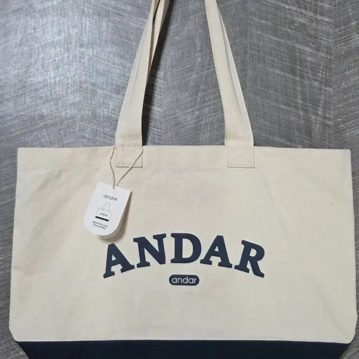[BUNJANG] Andar Canvas Tote Bag / 안다르 로고 캔버스백