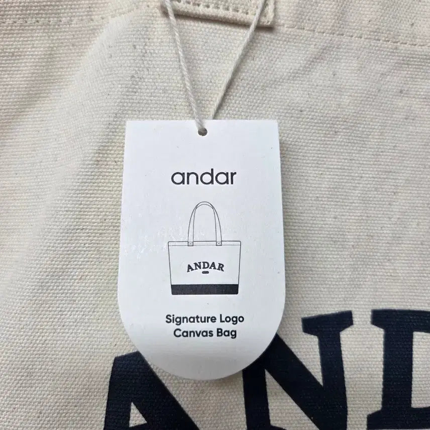 [BUNJANG] Andar Canvas Tote Bag / 안다르 로고 캔버스백