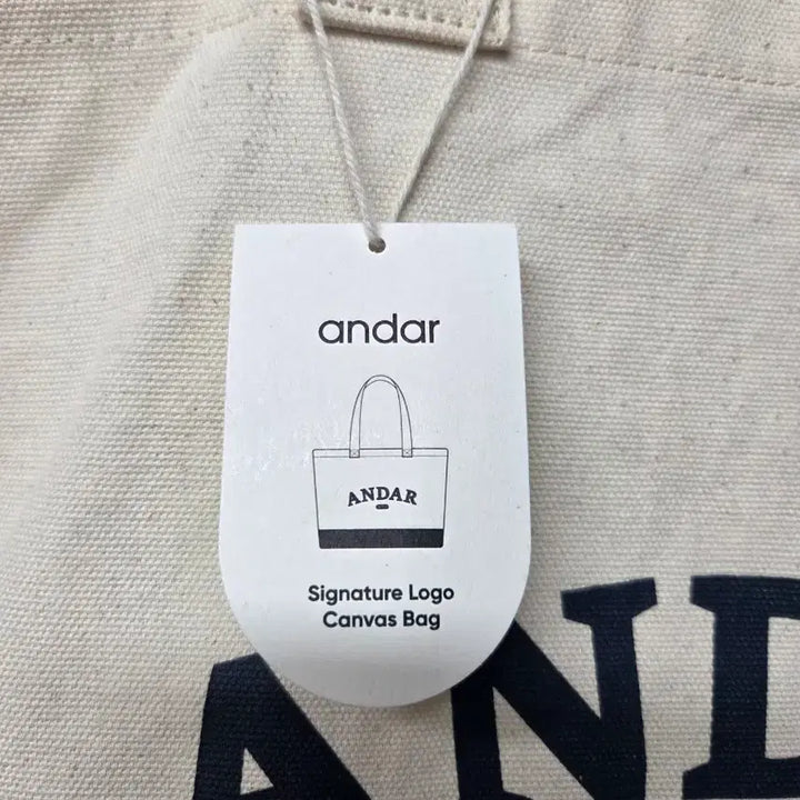 [BUNJANG] Andar Canvas Tote Bag / 안다르 로고 캔버스백
