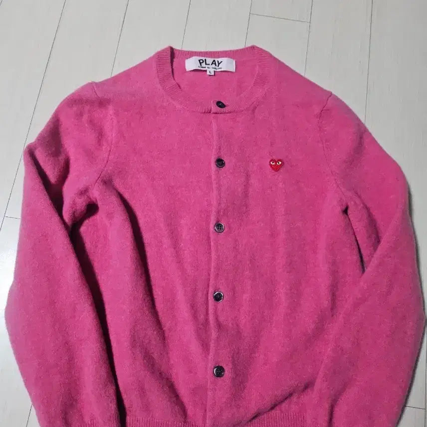 [BUNJANG] Comme des Garçons Women's Pink Cardigan / [L]꼼데가르송 여성 핑크 가디건