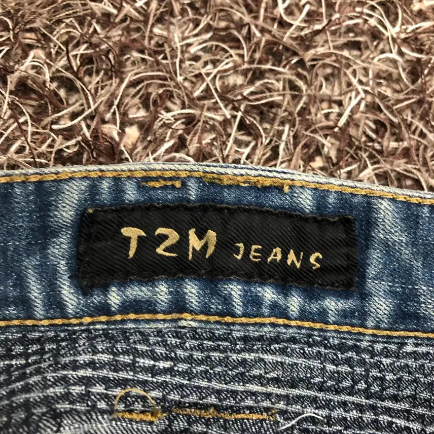 [BUNJANG] Vintage Washed Biker Denim Pants / 32 빈티지 워싱 바이커 데님 팬츠
