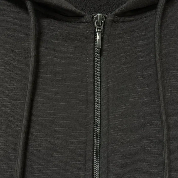 [BUNJANG] Polytelu Human Index Slub Single Zip Hoodie Brown / 2) 폴리테루 휴먼인덱스 휴먼 슬럽 싱글 집 후디 브라운