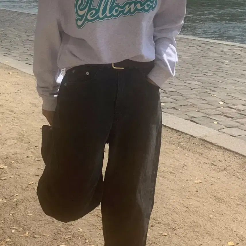 [BUNJANG] Autumn Under Black Up Wide Denim Pants / 흑청 와이드 팬츠 어텀언더비라룸블랙업크렘므미뉴에트