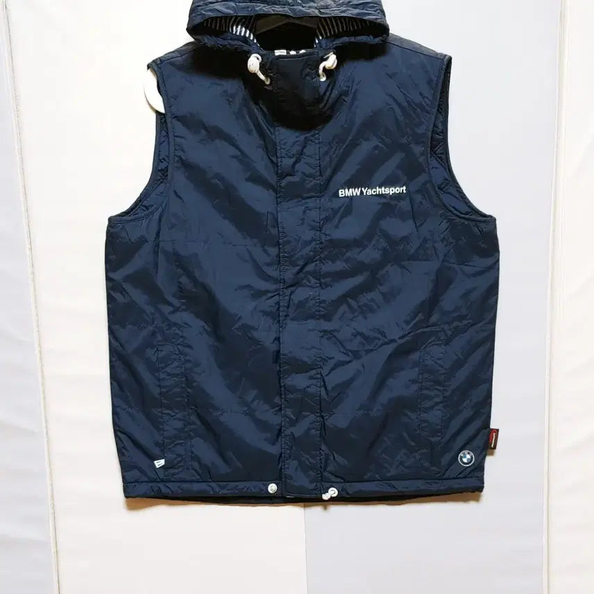 [BUNJANG] BMW Yacht Hooded Padded Vest Navy / [XXL] BMW Yacht 후드 패딩조끼 네이비423