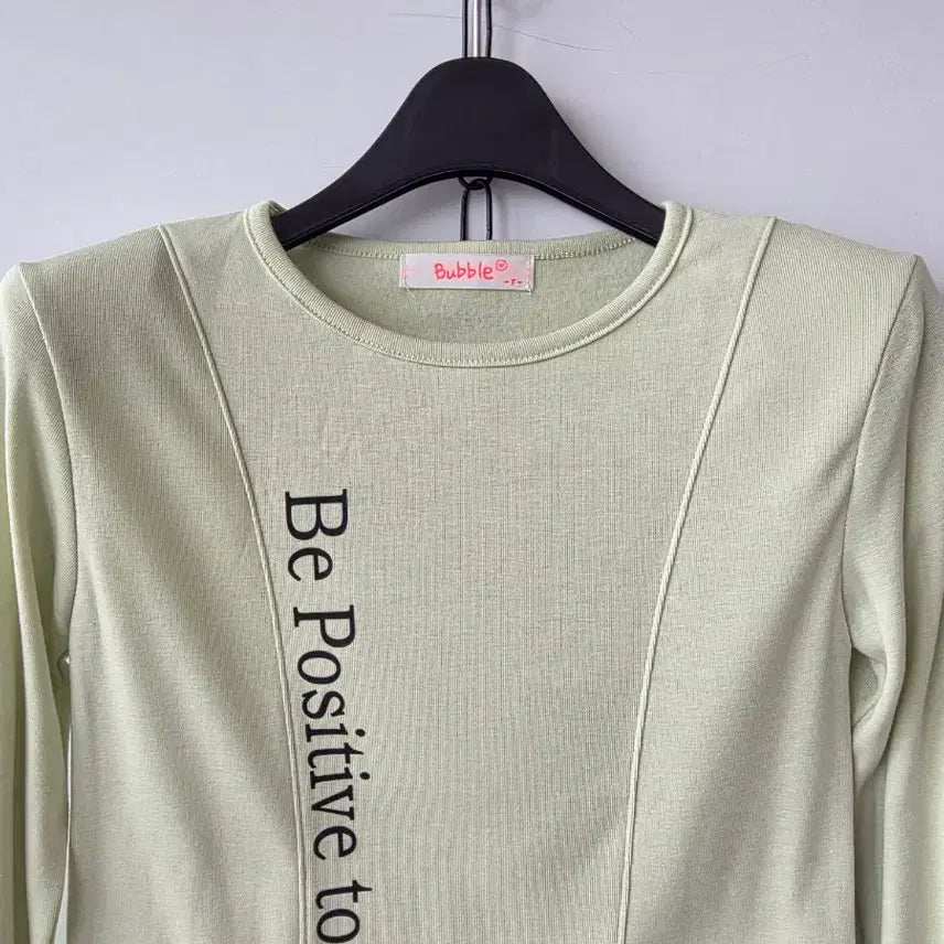 [BUNJANG] Unbranded Crop T-Shirt / 44)연두 영문 크롭티셔츠/새제품