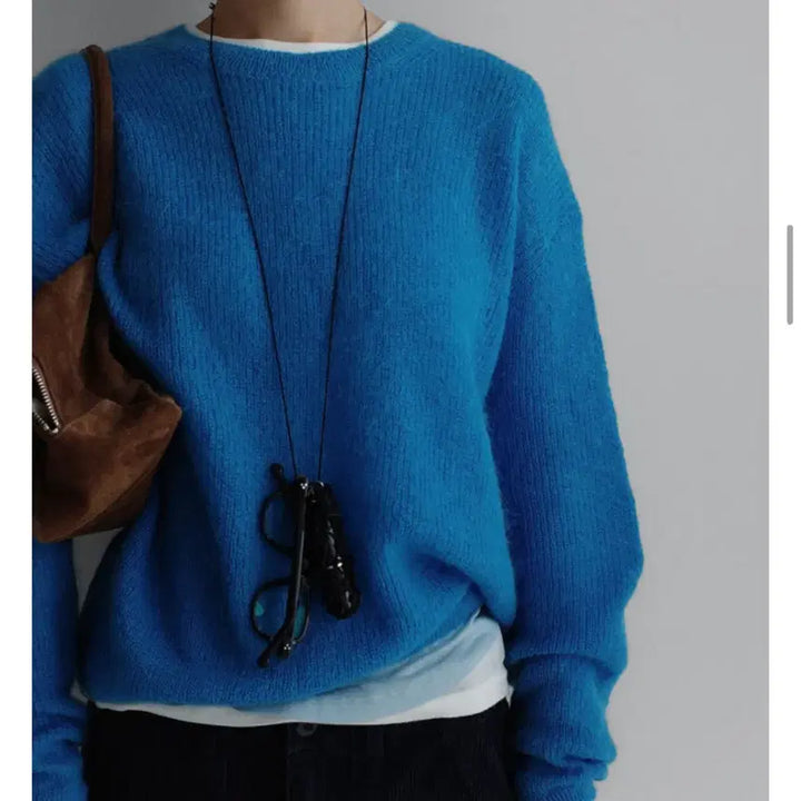 [BUNJANG] Laroom Minuet Knit Top / 라룸 니트  언더비블랙업크렘므미뉴에트메리어라운드