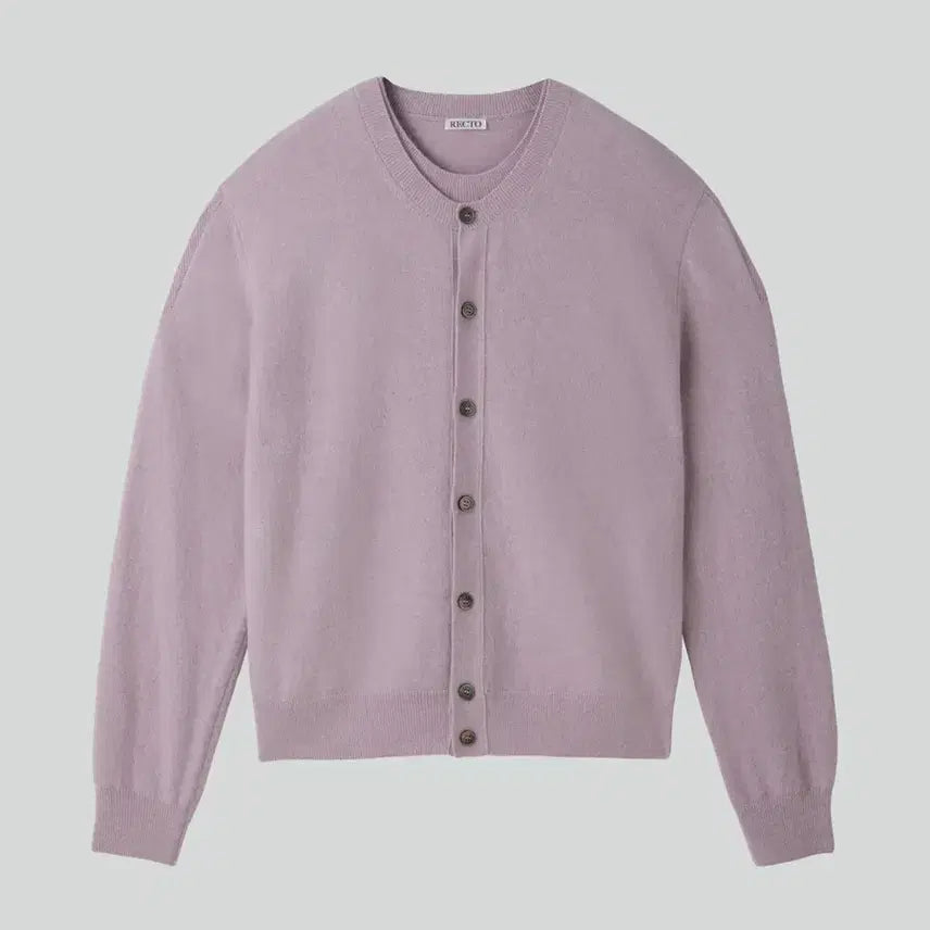 [BUNJANG] RECTO 25FW Crew Neck Layered Cardigan Lavender / 렉토 25fw 크루넥 레이어드 가디건 s 라벤더