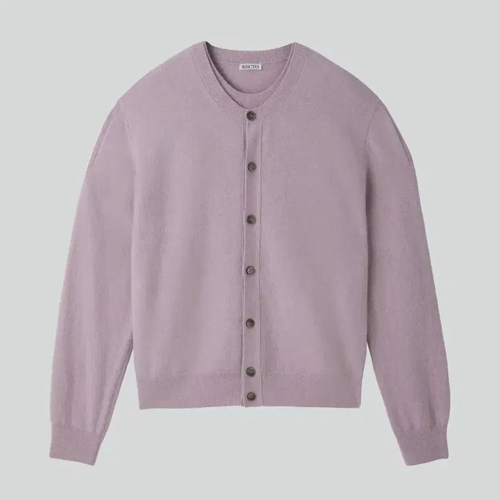 [BUNJANG] RECTO 25FW Crew Neck Layered Cardigan Lavender / 렉토 25fw 크루넥 레이어드 가디건 s 라벤더