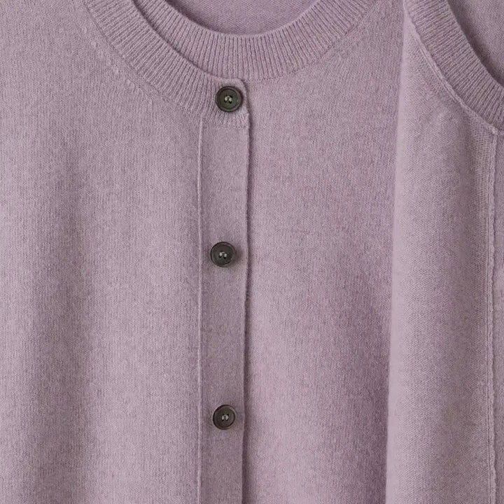 [BUNJANG] RECTO 25FW Crew Neck Layered Cardigan Lavender / 렉토 25fw 크루넥 레이어드 가디건 s 라벤더
