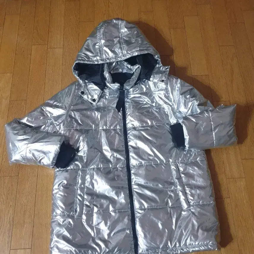 [BUNJANG] Forever 21 Unisex Silver Padded Jacket L / Forever 21 남여공용 실버 패딩 L