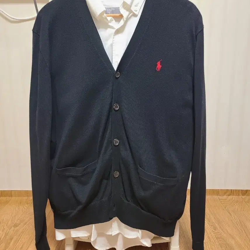 [BUNJANG] Polo Black Cardigan / 폴로 가디건 블랙 L