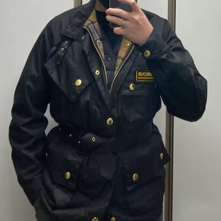 [BUNJANG] Barbour International Black Jacket 36 / 바버 인터내셔널 블랙 자켓 36