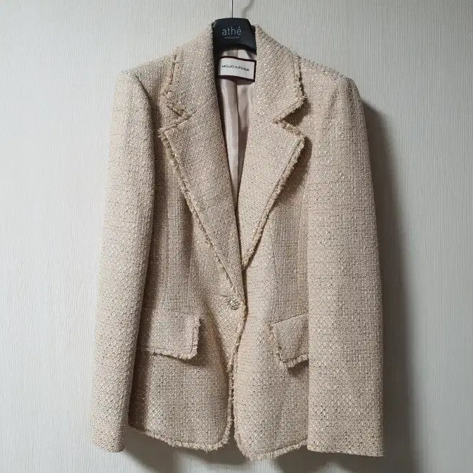 [BUNJANG] MojoSphin Tweed Jacket / 모조에스핀 비즈 버튼 트위드 자켓  55사이즈 정품