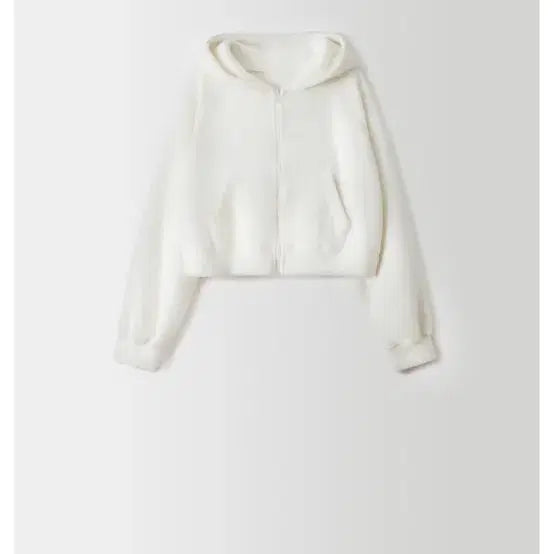 [BUNJANG] Onedmin Snow Crop Hoodie Zip-up Ivory / 온드민 스노우 후드집업 크롭 아이보리
