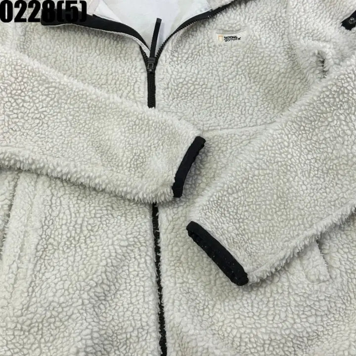 [BUNJANG] National Geographic Fleece Ivory M / 내셔널지오그래픽 뽀글이 플리스 아이보리m 0228