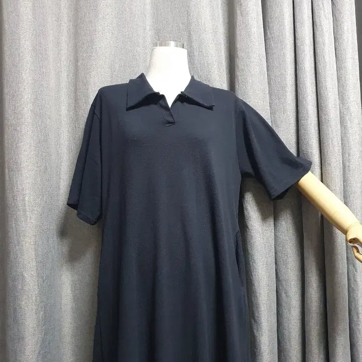 [BUNJANG] Kara Navy Maxi Dress / 카라 네이비 맥시원피스