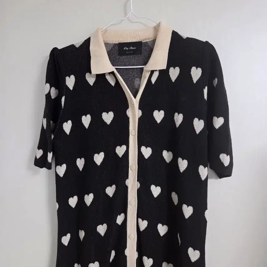 [BUNJANG] Heart Pattern Long Knit Dress / 하트 패턴 롱 니트 원피스