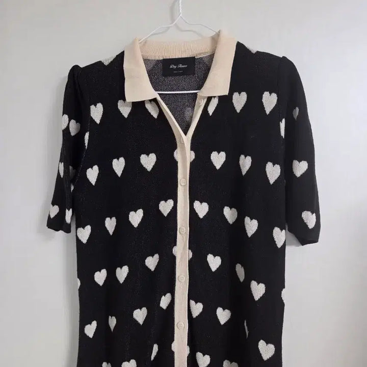 [BUNJANG] Heart Pattern Long Knit Dress / 하트 패턴 롱 니트 원피스